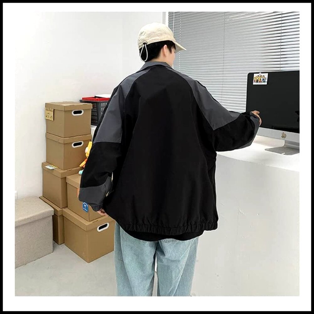 Vintage Patchwork Bomber Jacket, Lightweight Poly… - image 2